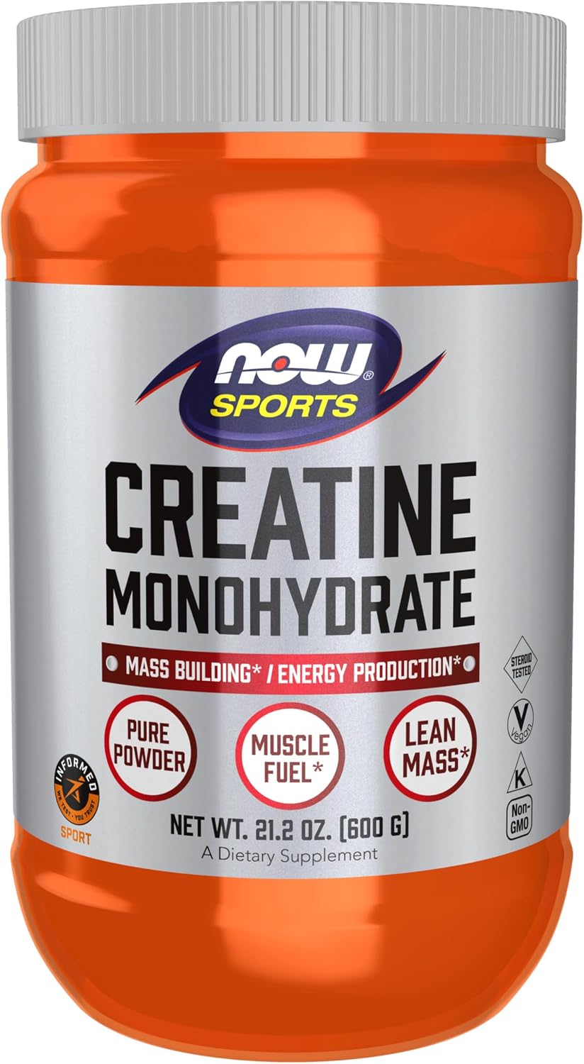 NOW Sports, Creatine Monohydrate Powder, Muscle Fuel, 21.2 oz