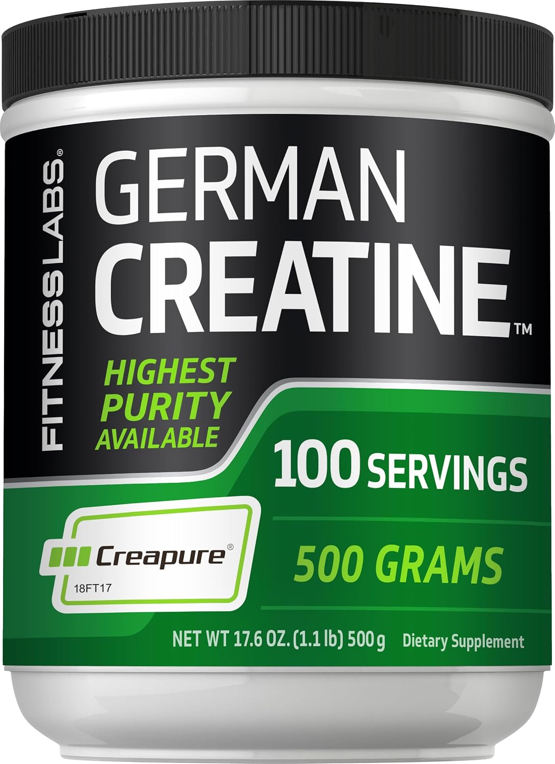 Fitness Labs German Creatine Monohydrate Powder, 500 Grams, Unflavored