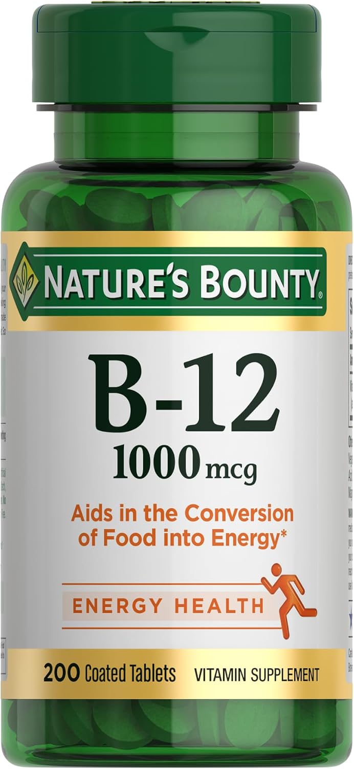 Nature’s Bounty Vitamin B12 1000 mcg Caplets, 200 ct