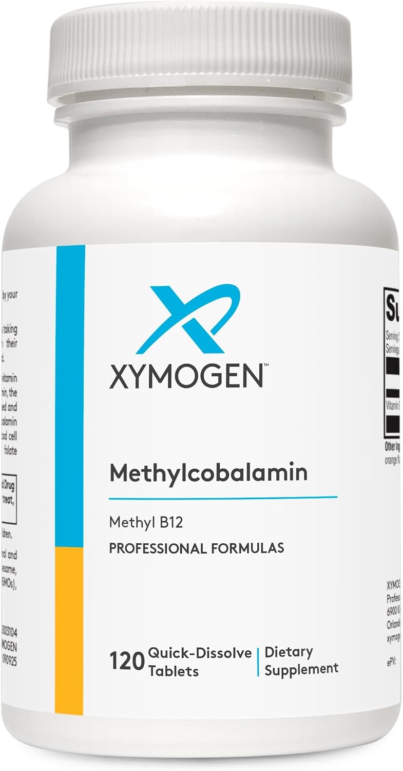 XYMOGEN Methylcobalamin, 120 Quick-Dissolve Tablets, 5 mg (5000mcg) Vitamin B12